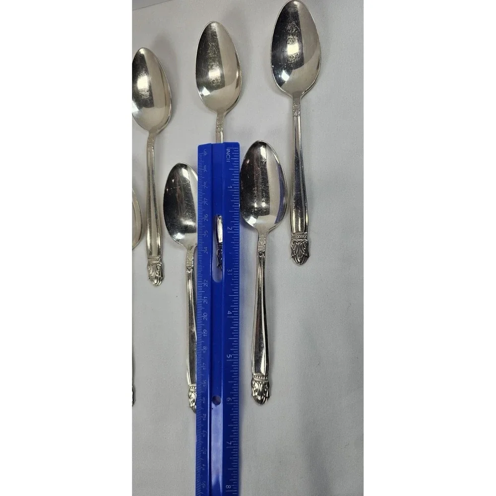 Holmes & Edwards Danish Princess IS Silverplate Teaspoons Set of 12 Vintage